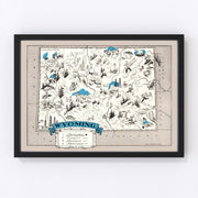 Wyoming Vintage Map 1931