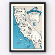 California Vintage Map 1931
