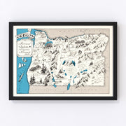 Oregon Vintage Map 1931