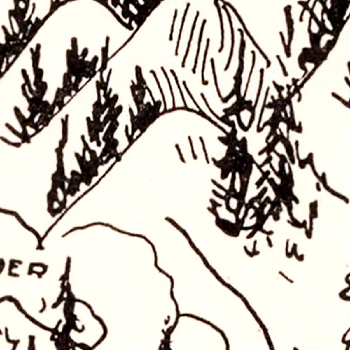Restored historic details from the 1931 state map of Washington, Washington