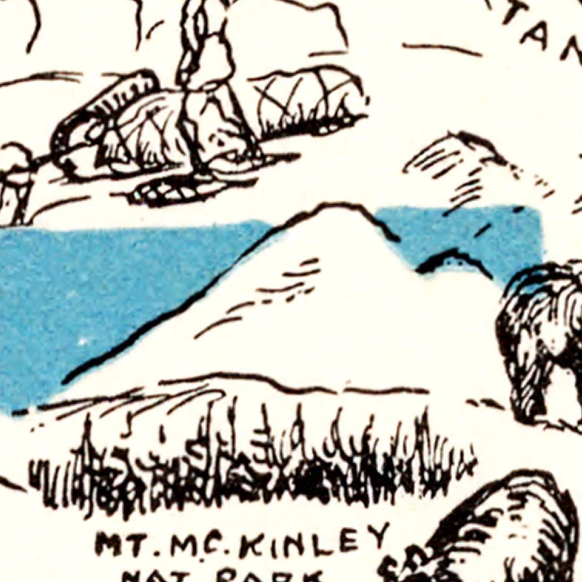 Restored historic details from the 1931 state map of Alaska, Alaska