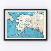 Alaska Vintage Map 1931