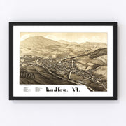 Ludlow Vintage Map 1885