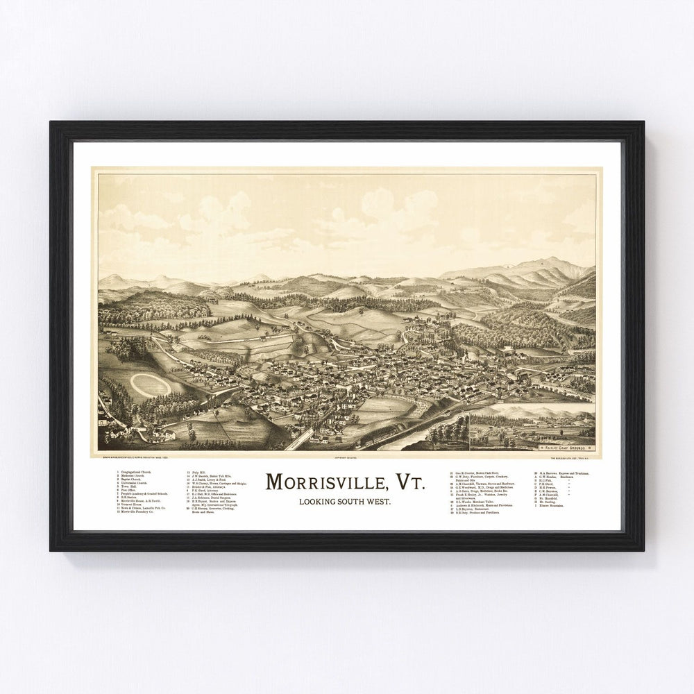 Morrisville Vintage Map 1889