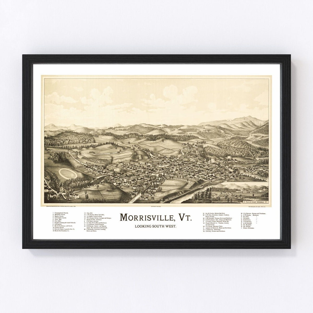 Morrisville Vintage Map 1889