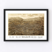 Rutland Vintage Map 1885