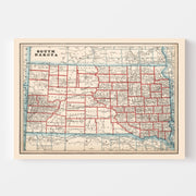 map of South Dakota