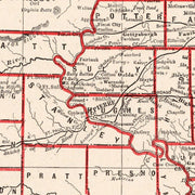 old South Dakota map