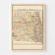 map of Dakota Territ