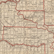 old South Dakota map