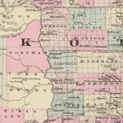 old South Dakota map