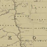 old North Dakota map