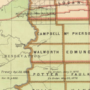 old South Dakota map