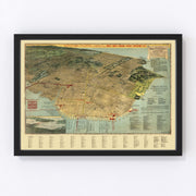 San Francisco Vintage Map 1914