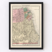 San Francisco Vintage Map 1874