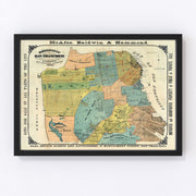 San Francisco Vintage Map 1890
