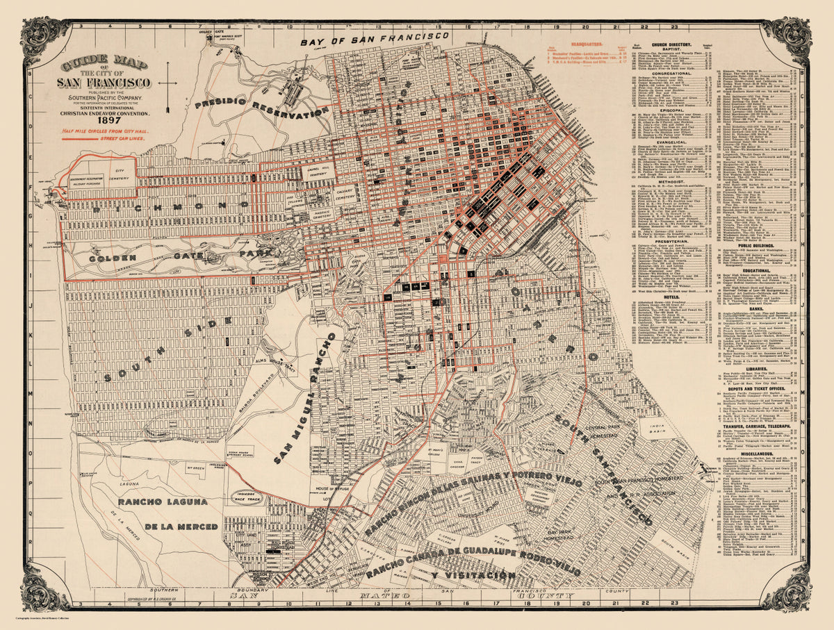 Preview of Vintage Map of San Francisco, California 1897