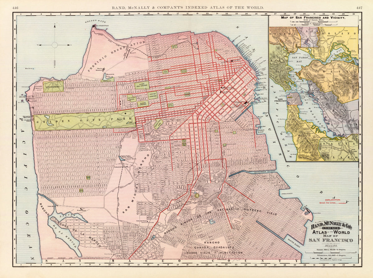 Preview of Vintage Map of San Francisco, California 1897