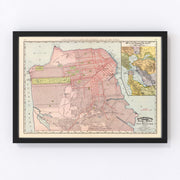San Francisco Vintage Map 1897