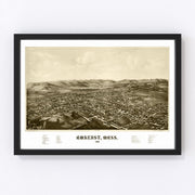 Amherst Vintage Map 1886