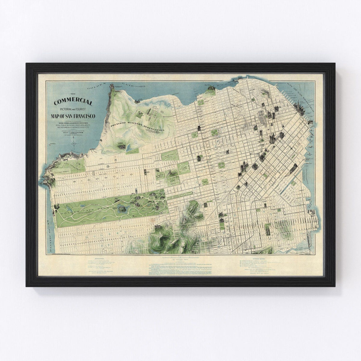 San Francisco Vintage Map 1904