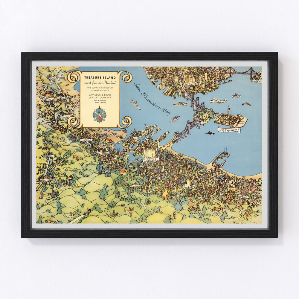 San Francisco Vintage Map 1938