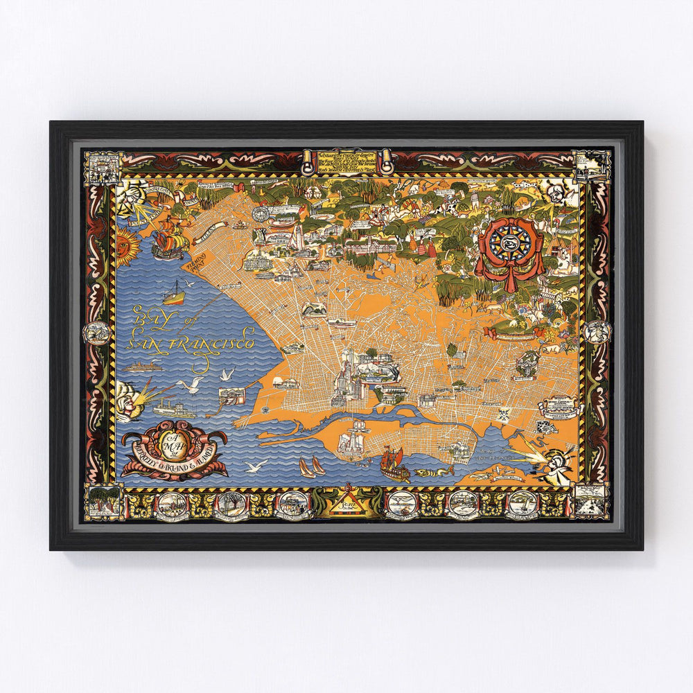 San Francisco Vintage Map 1930