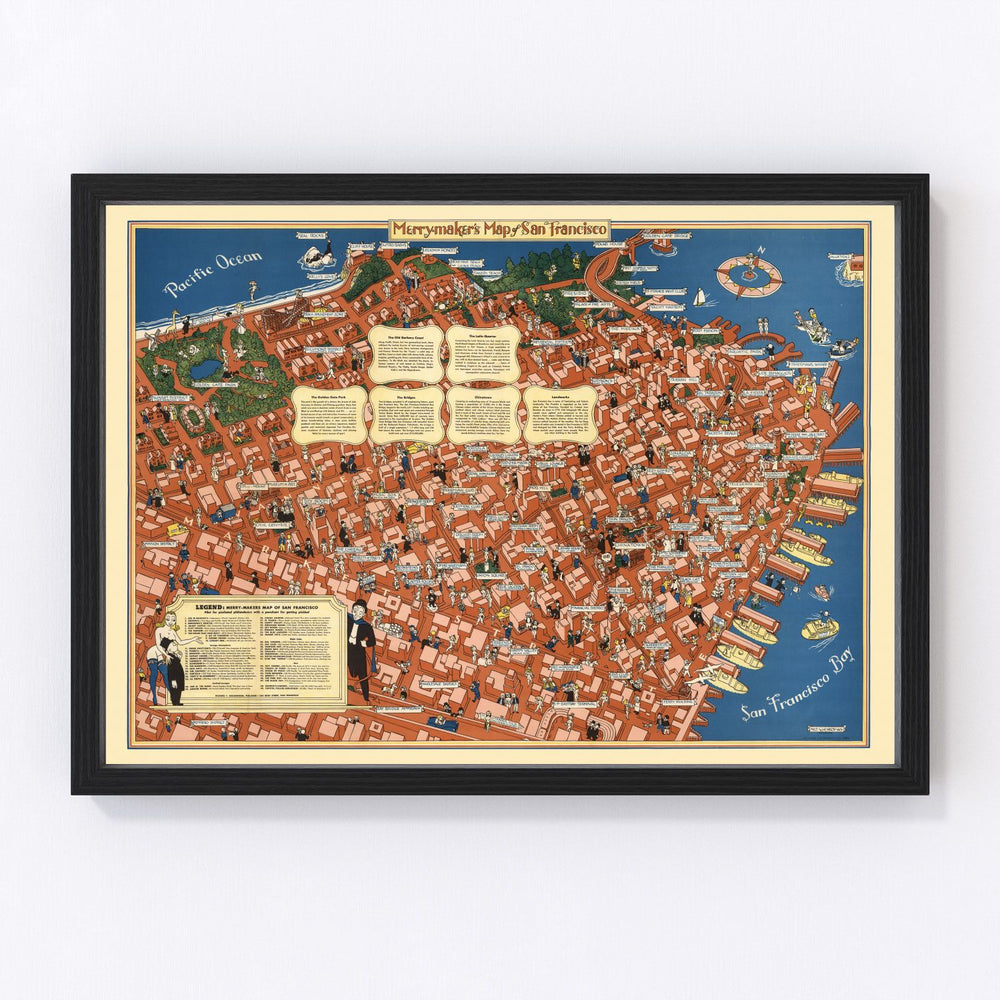 San Francisco Vintage Map 1940