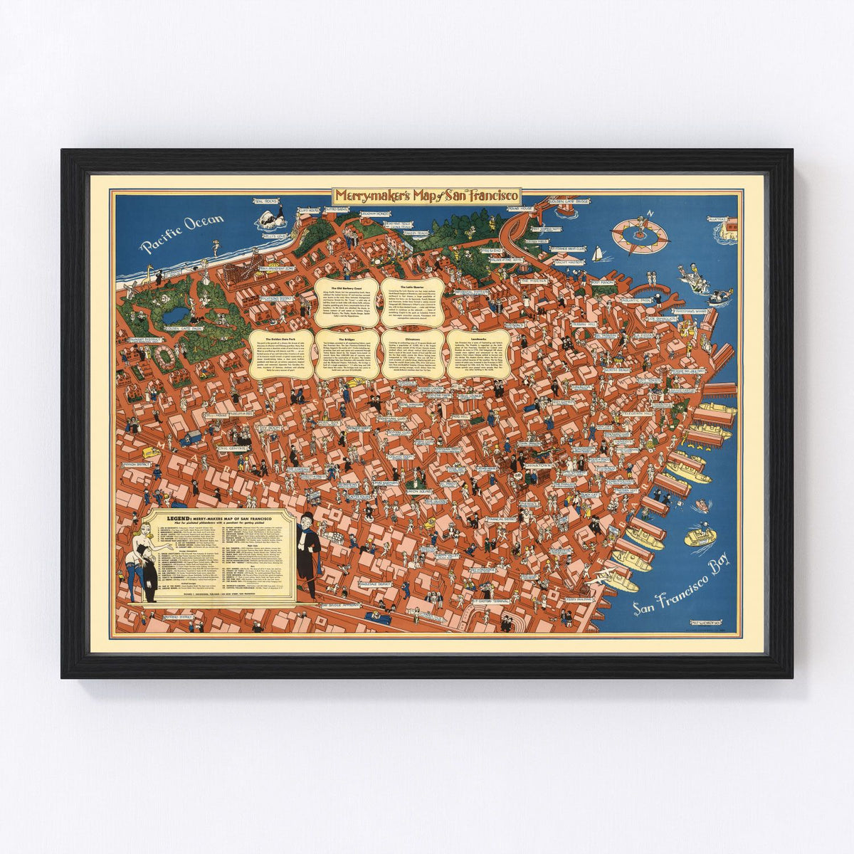 San Francisco Vintage Map 1940