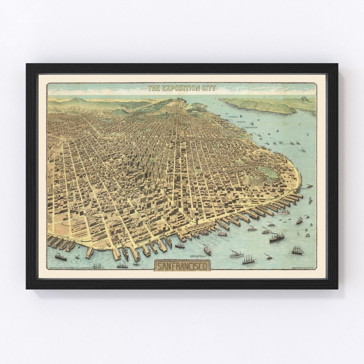 San Francisco Vintage Map 1913