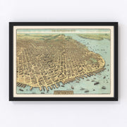 San Francisco Vintage Map 1913