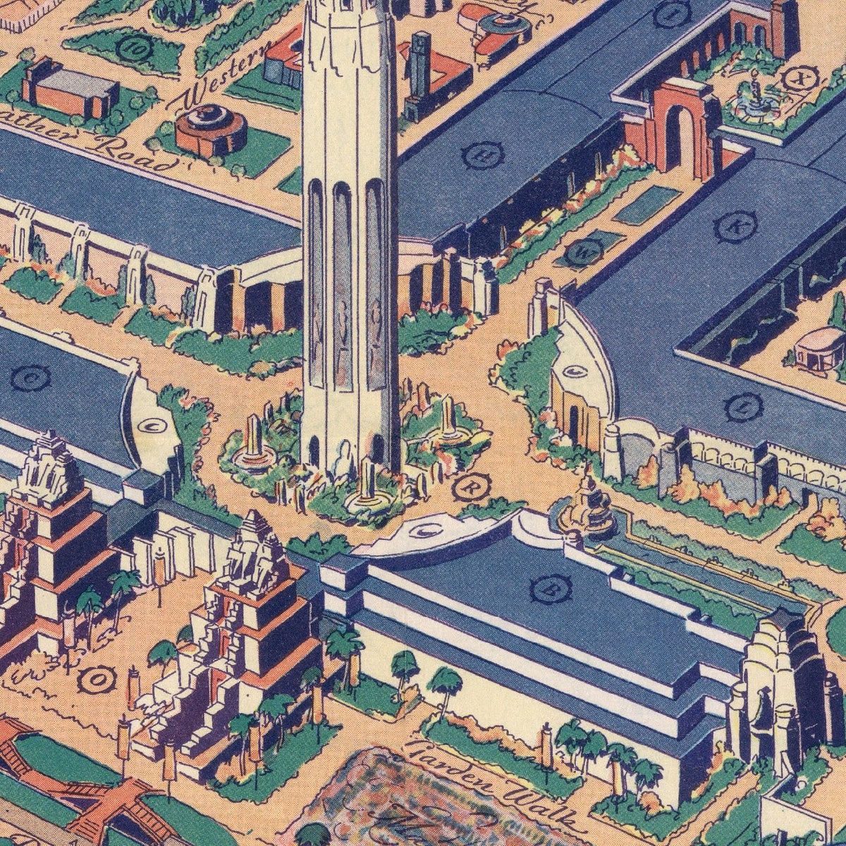 Restored historic details from the 1939 city map of San Francisco, California