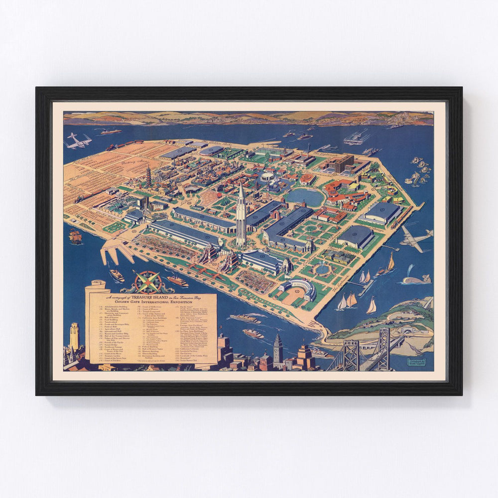 San Francisco Vintage Map 1939