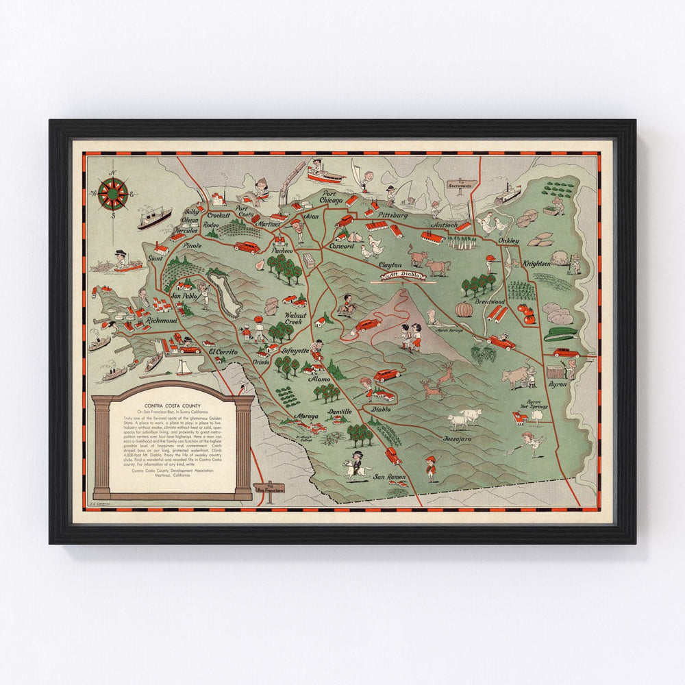 San Francisco Vintage Map 1932
