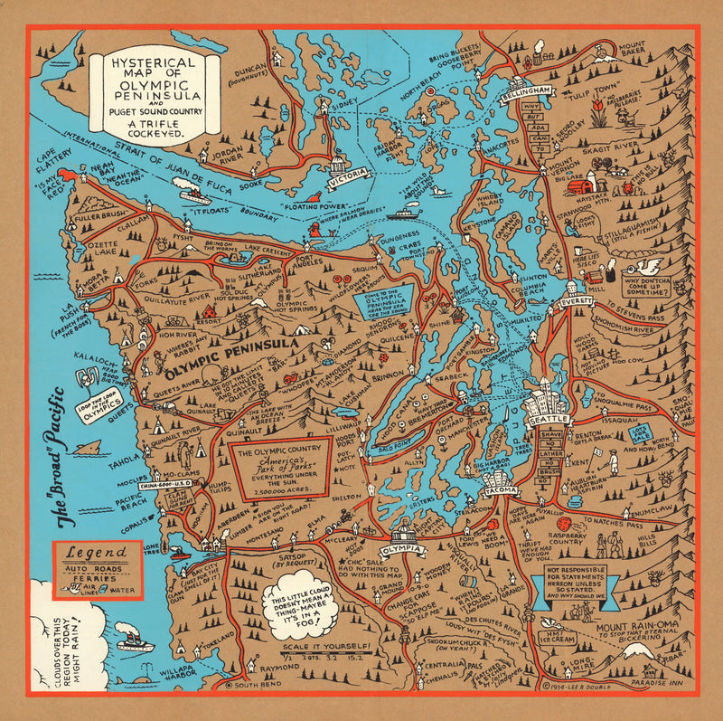 Size comparison using Vintage Map of Seattle, Washington 1934
