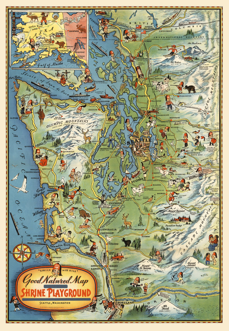 Size comparison using Vintage Map of Seattle, Washington 1936