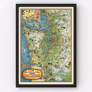 Seattle Vintage Map 1936