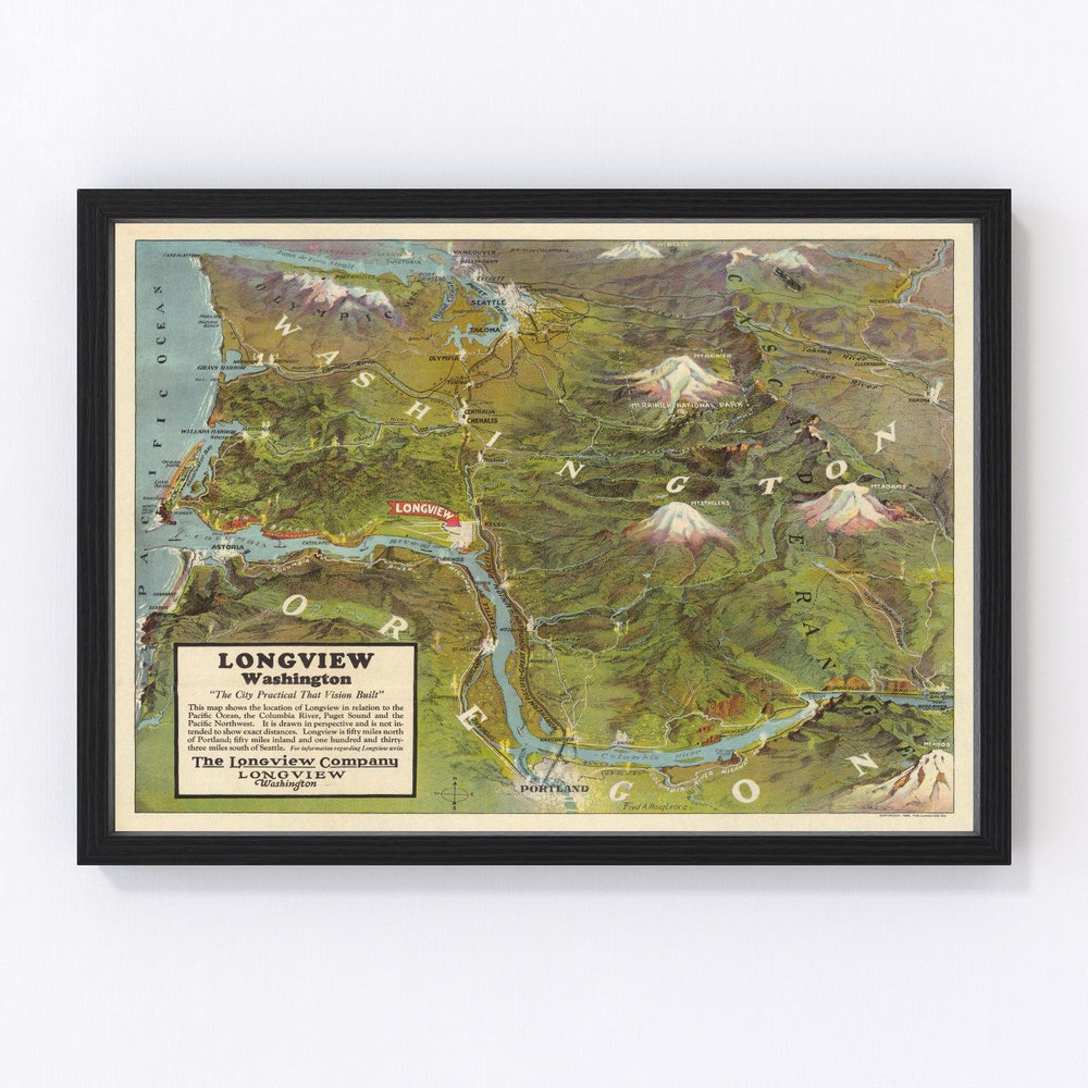 Seattle Vintage Map 1923