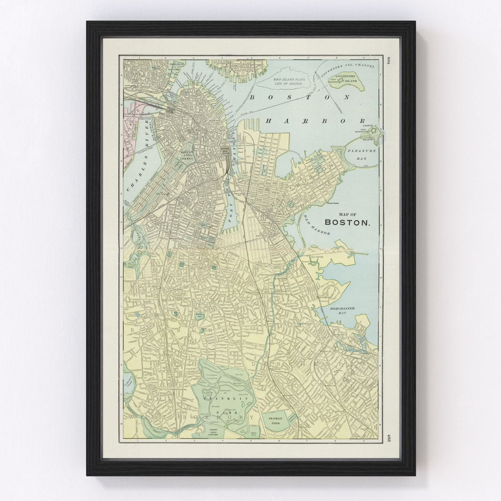 Boston Vintage Map 1901