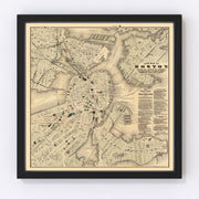 Boston Vintage Map 1884