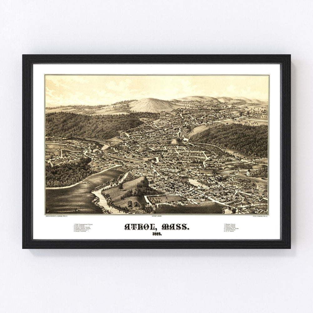 Athol Vintage Map 1887