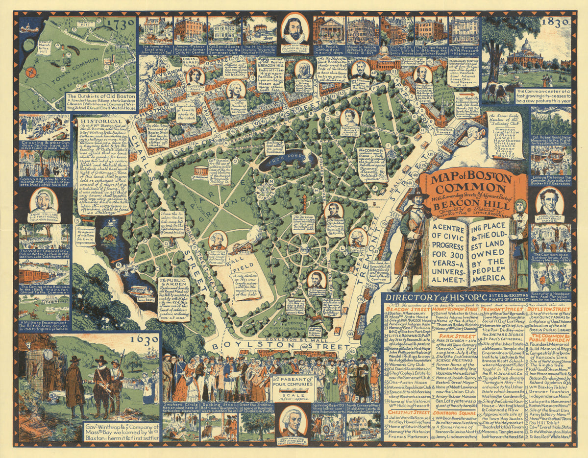 Preview of Vintage Map of Boston, Massachusetts 1930
