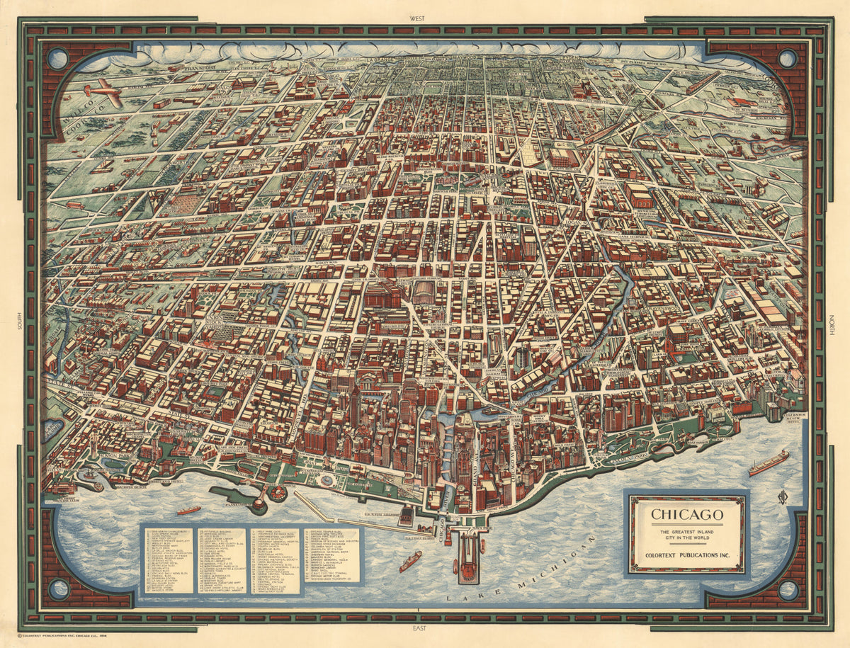 Preview of Vintage Map of Chicago, Illinois 1938
