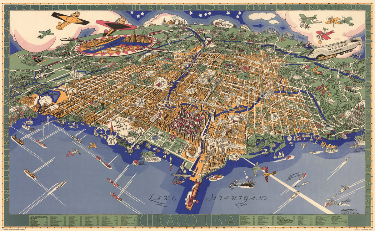 Preview of Vintage Map of Chicago, Illinois 1931