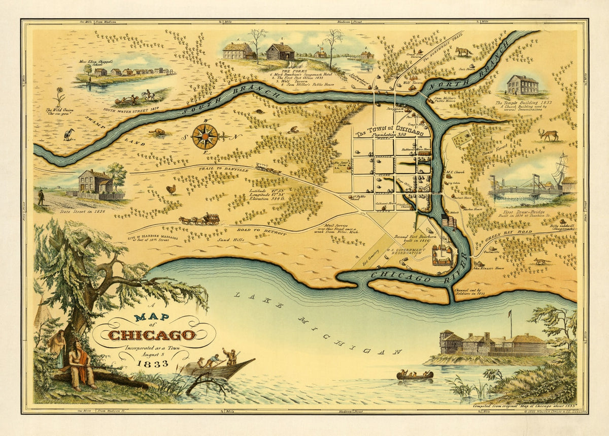 Preview of Vintage Map of Chicago, Illinois 1933
