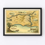 Chicago Vintage Map 1933