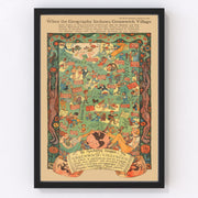 Greenwich Village Vintage Map 1922