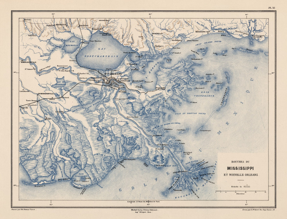 Preview of Vintage Map of New Orleans, Louisiana 1875