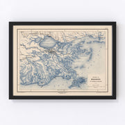 New Orleans Vintage Map 1875