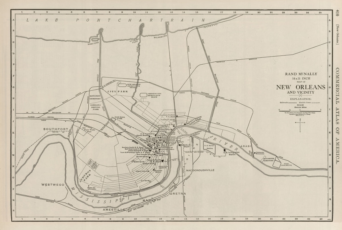 Preview of Vintage Map of New Orleans, Louisiana 1924
